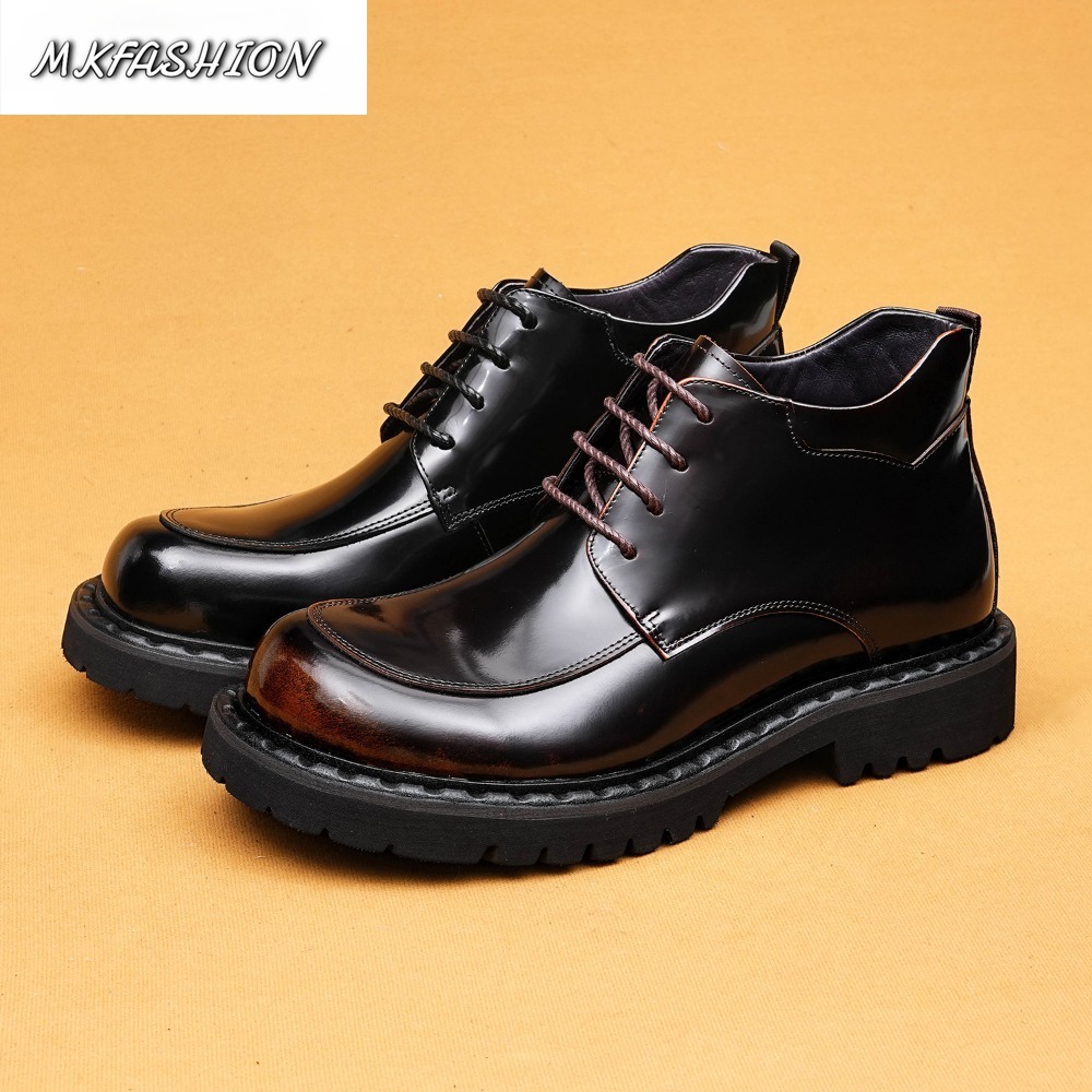 Men'S Formal Style - Men's Business Formal Glossy Cowhide Leather