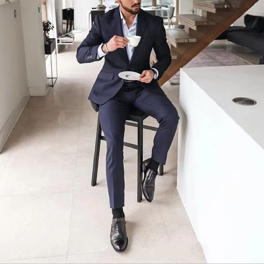 Men'S Formal Wear Not Suit - Navy Blue 2-Piece Men's Tuxedo Suits
