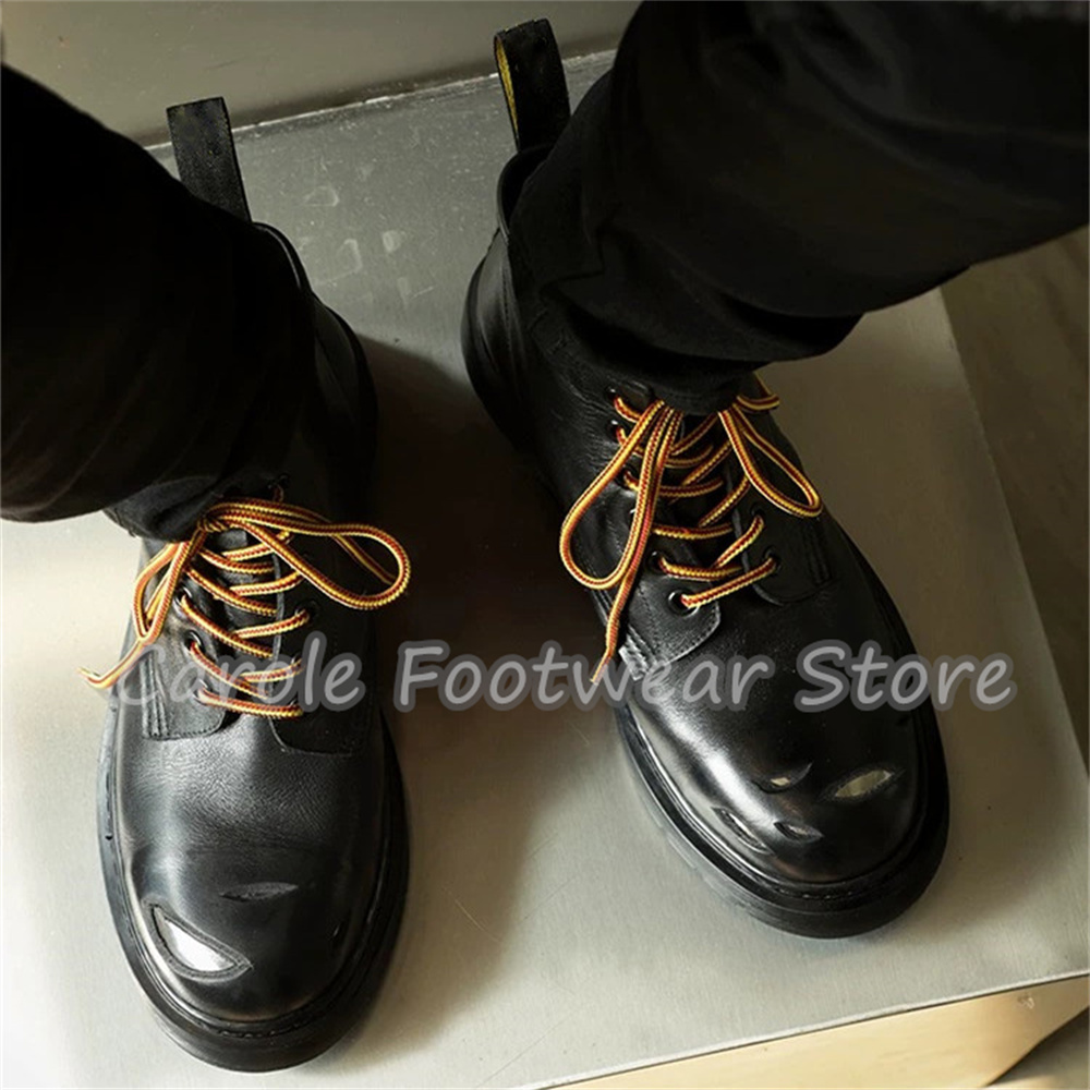 Damaged Design Round Toe Chunk - огляд і ціна Men'S Formal Style
