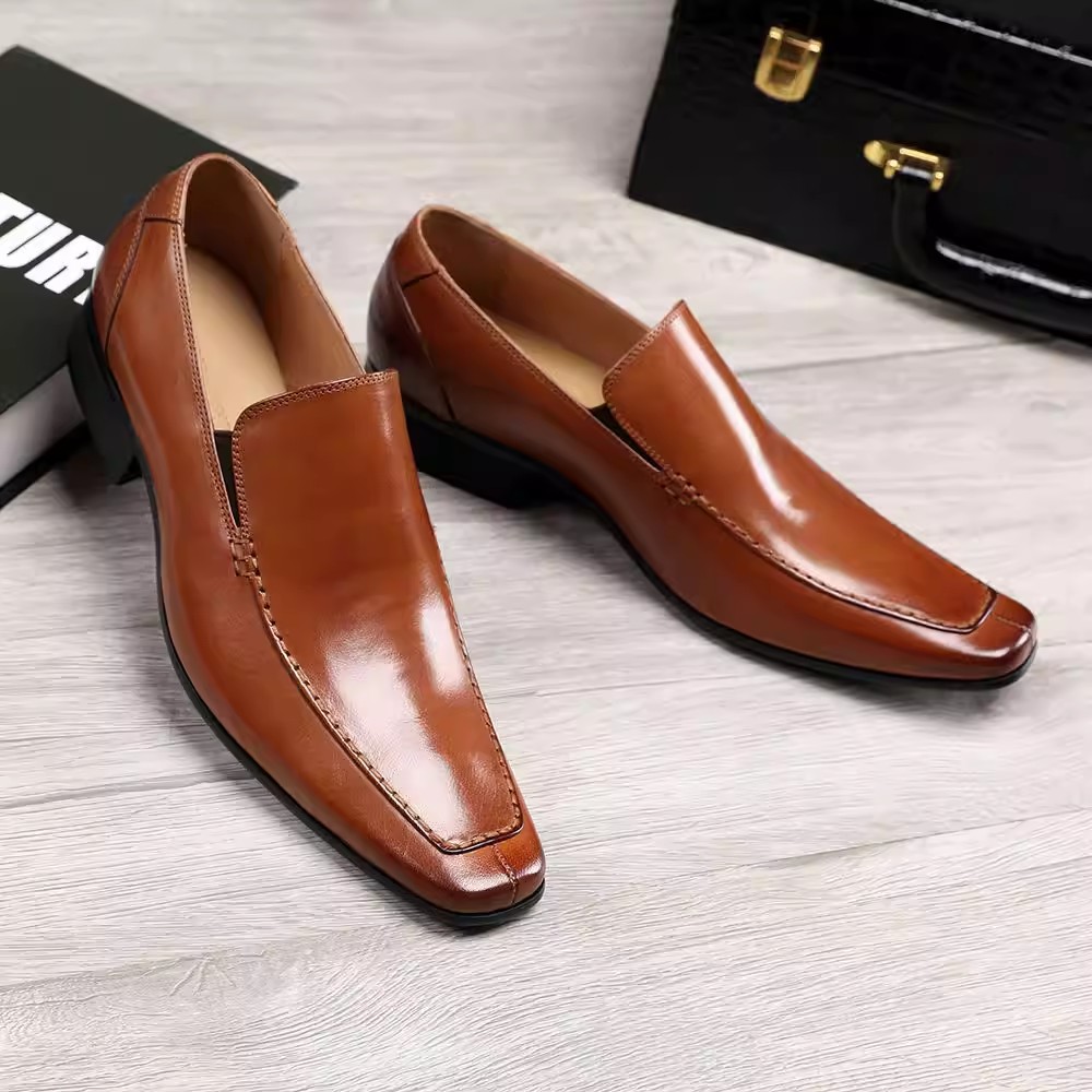 Japanese Style Pointed Leather - огляд і ціна Men'S Formal Style