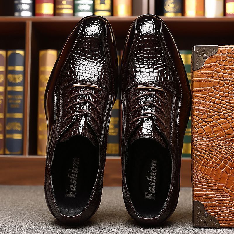 Men's Glossy Patent Leather Br - огляд і ціна Men'S Formal Style