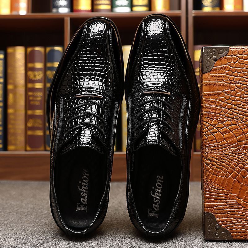 Men's Glossy Patent Leather Br - огляд і ціна Men'S Formal Style