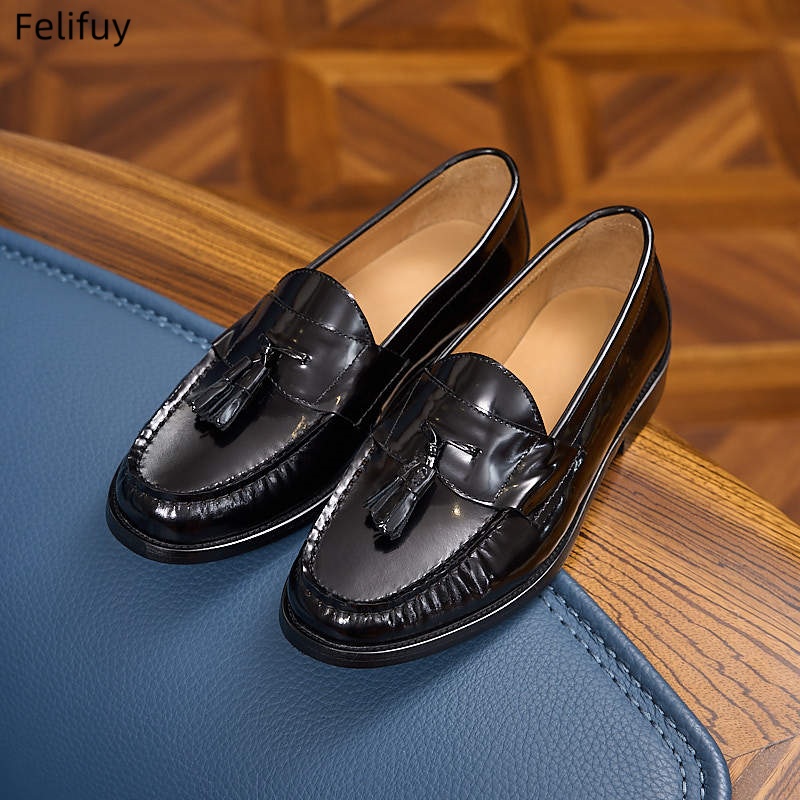 New Men Patent Genuine leather - огляд і ціна Men Formal Wear Shoes