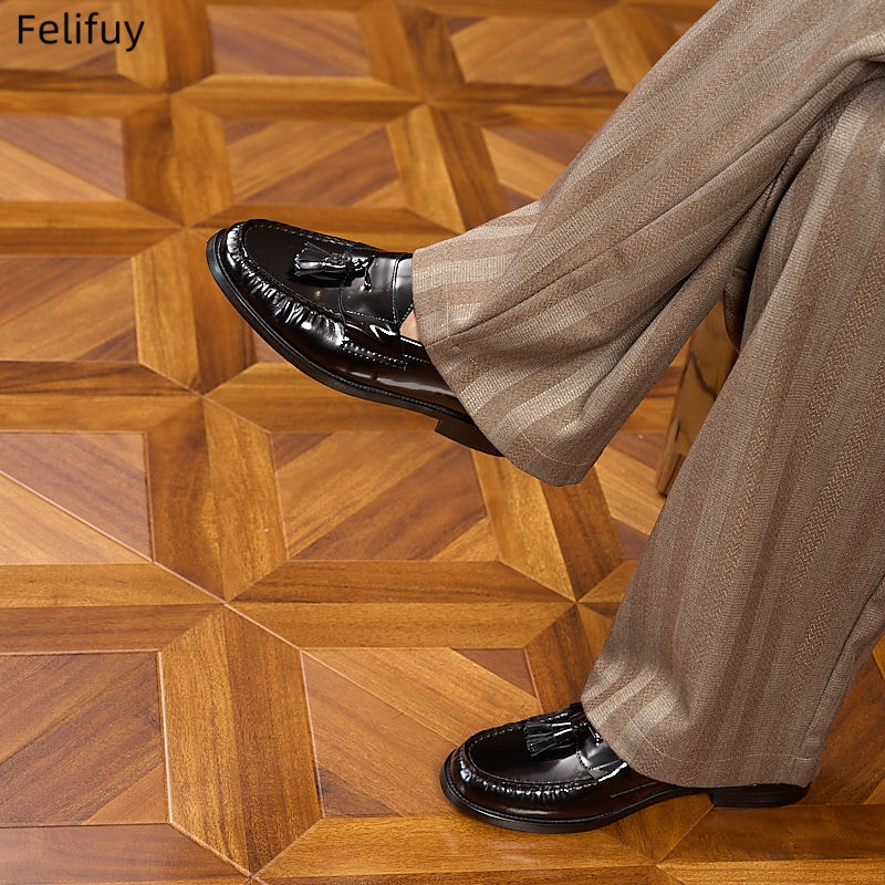 New Men Patent Genuine leather - огляд і ціна Men Formal Wear Shoes