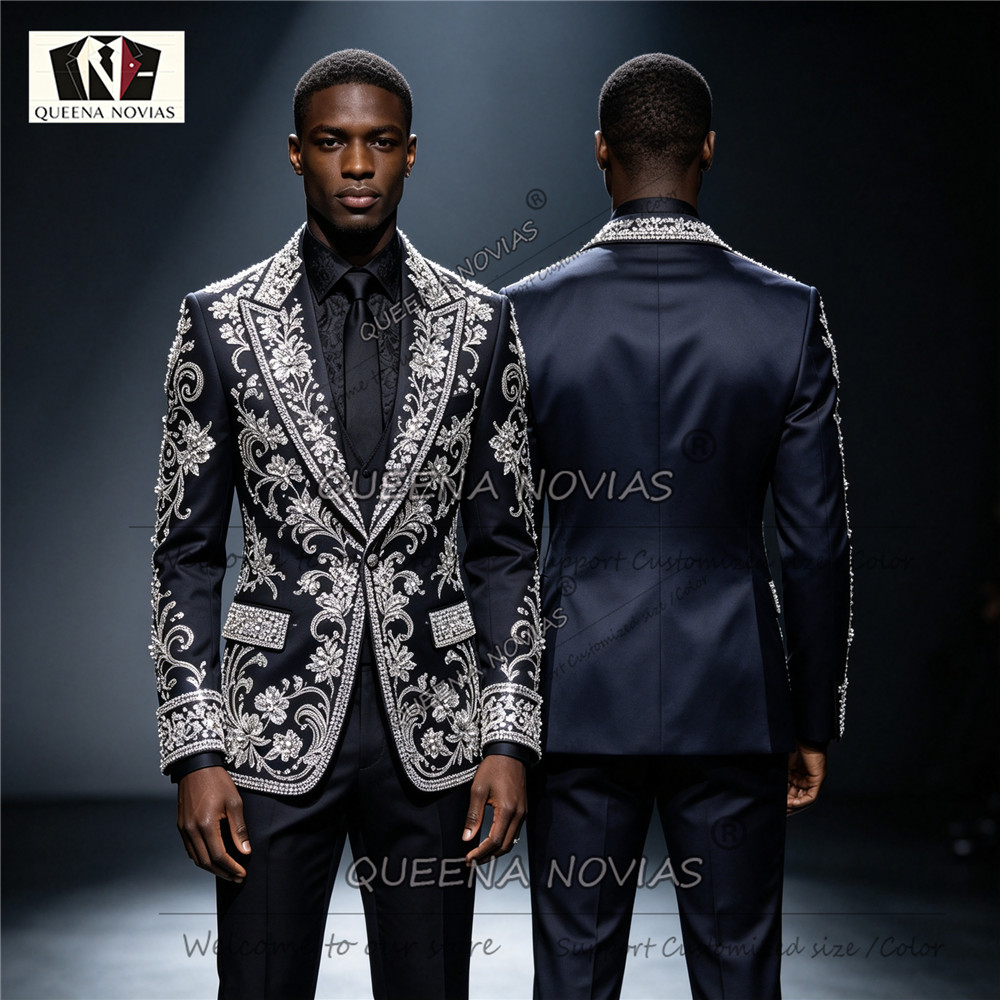 Sparkly Diamond Beading Suits  - огляд і ціна Men Formal Wear Clothes