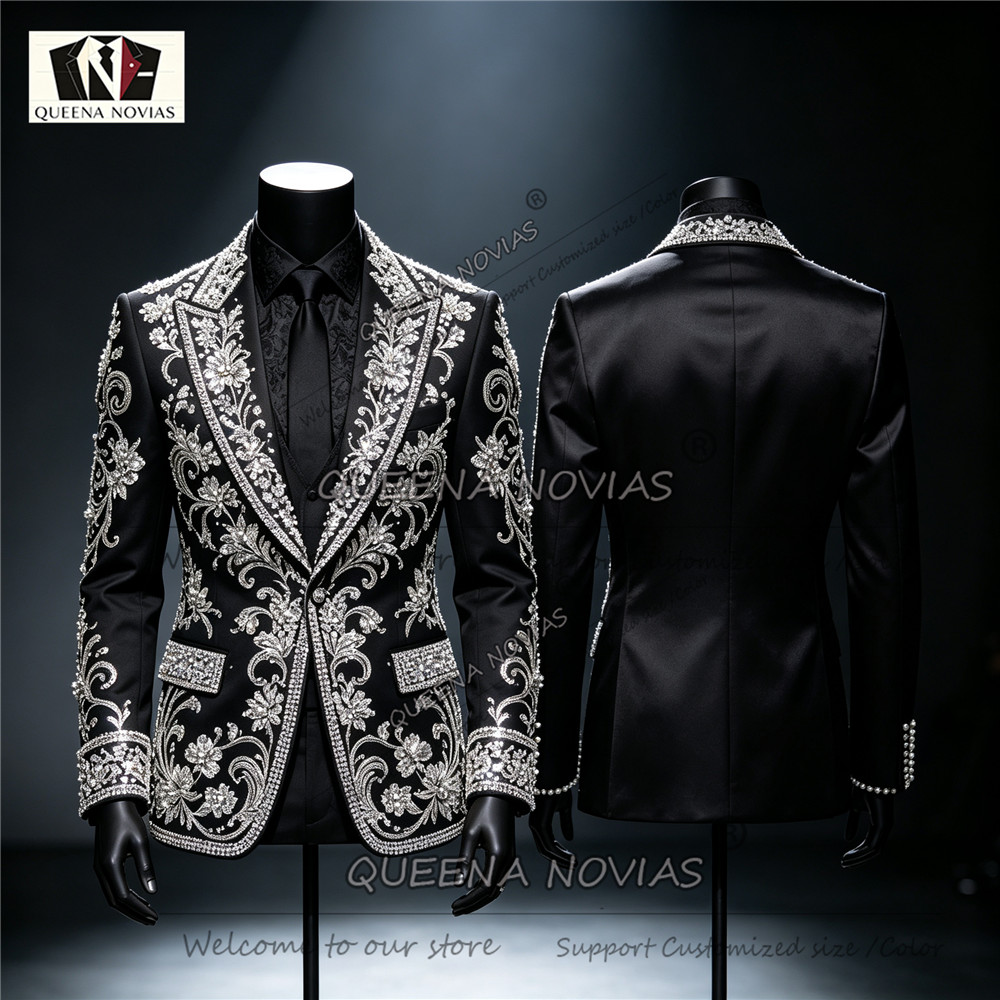 Sparkly Diamond Beading Suits  - огляд і ціна Men Formal Wear Clothes