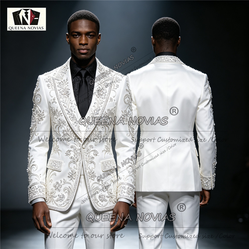 Sparkly Diamond Beading Suits  - огляд і ціна Men Formal Wear Clothes