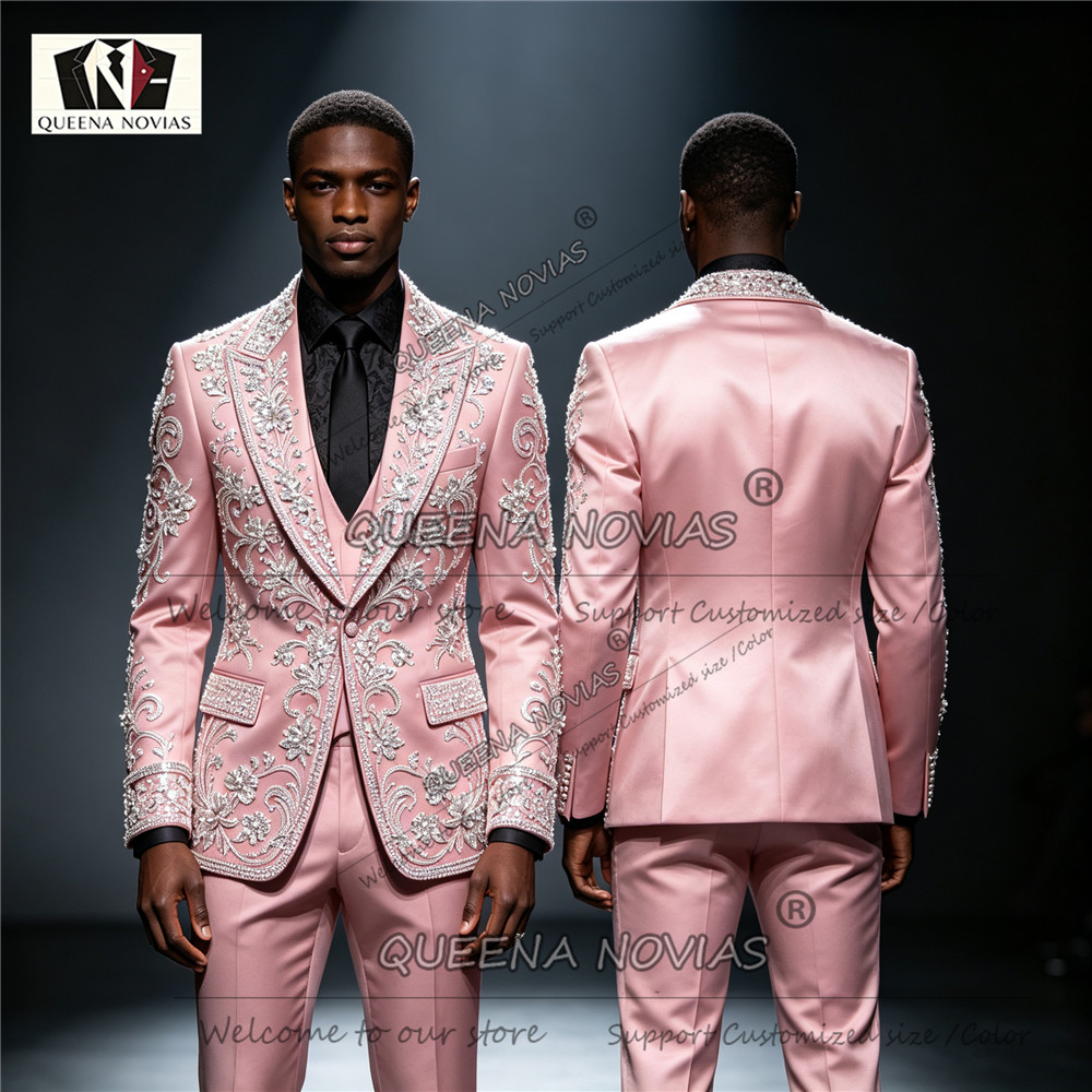 Sparkly Diamond Beading Suits  - огляд і ціна Men Formal Wear Clothes