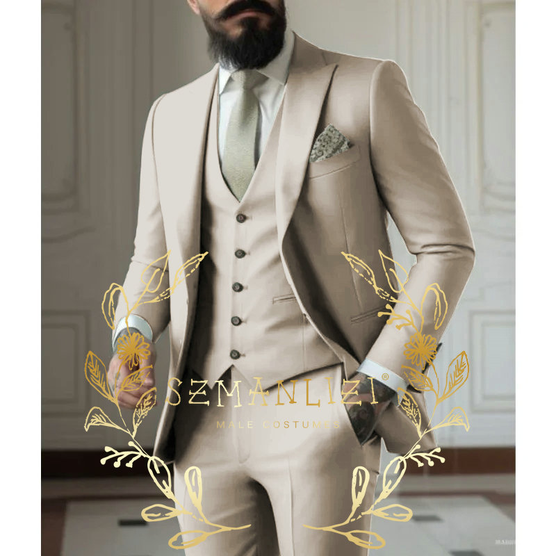Light green Suits Men Suits 3  - огляд і ціна Men Formal Wear With Coat