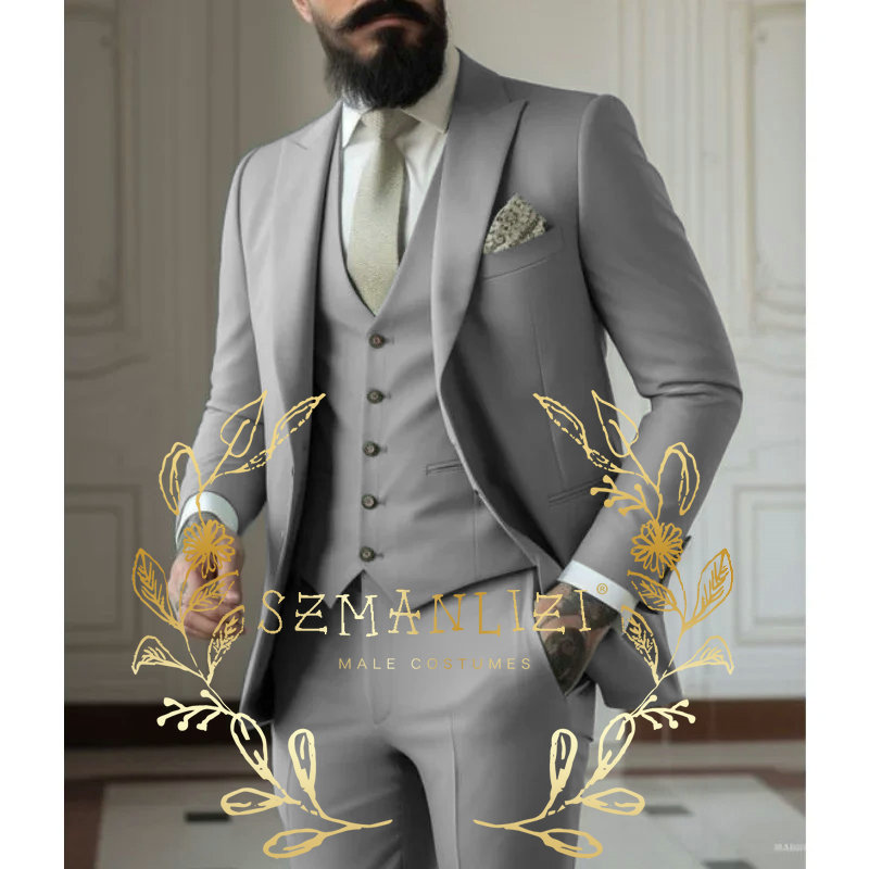 Light green Suits Men Suits 3  - огляд і ціна Men Formal Wear With Coat