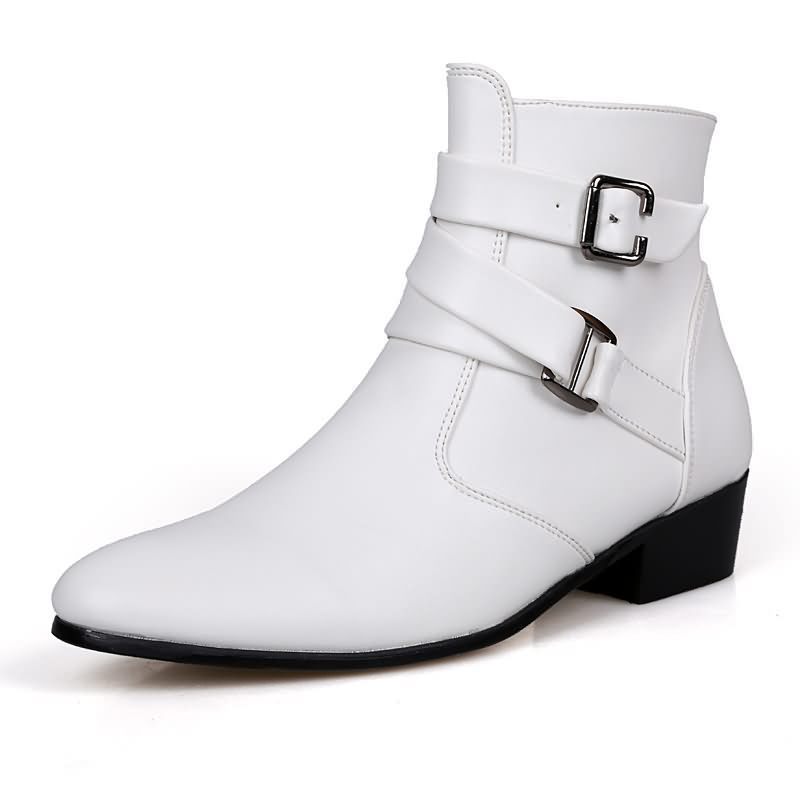 Luxury Men Boots Leather Chels - огляд і ціна Men'S Formal Style