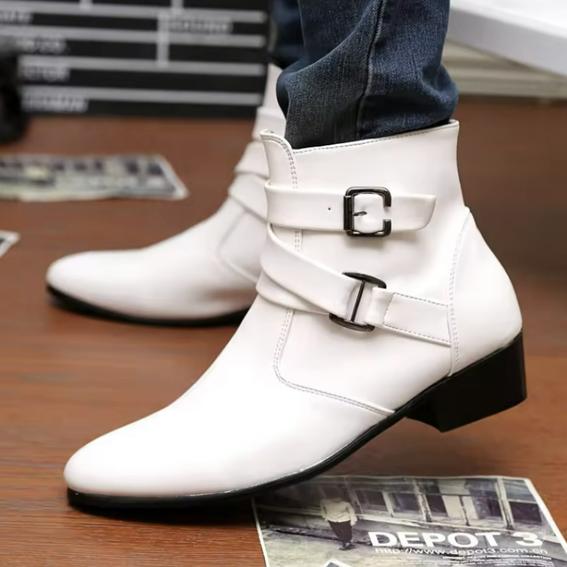 Luxury Men Boots Leather Chels - огляд і ціна Men'S Formal Style