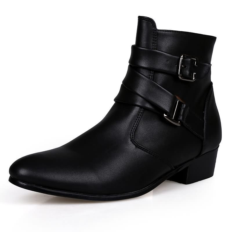 Luxury Men Boots Leather Chels - огляд і ціна Men'S Formal Style