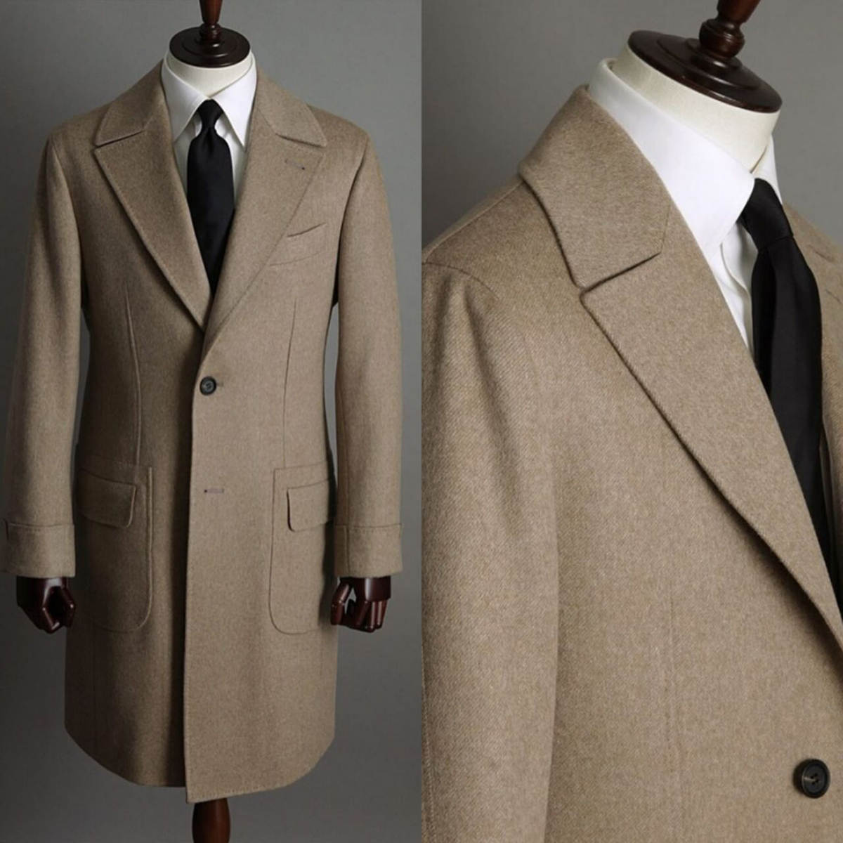 Khaki Vintage Men Coat Formal  - огляд і ціна Men'S Formal Wear No Suit