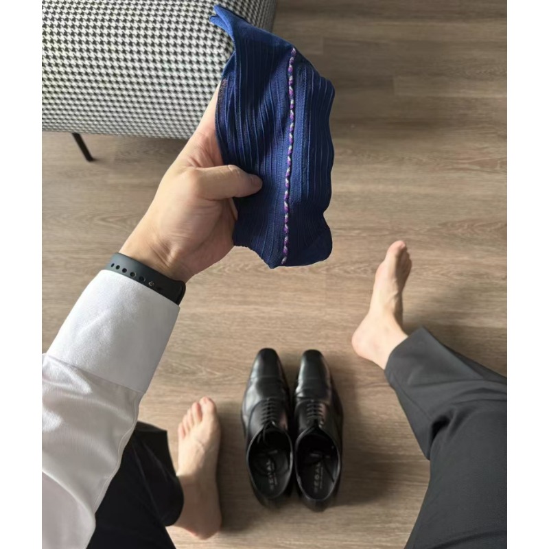 Male Dress Socks Blue Black Fo - огляд і ціна Men'S Vintage Formal Wear