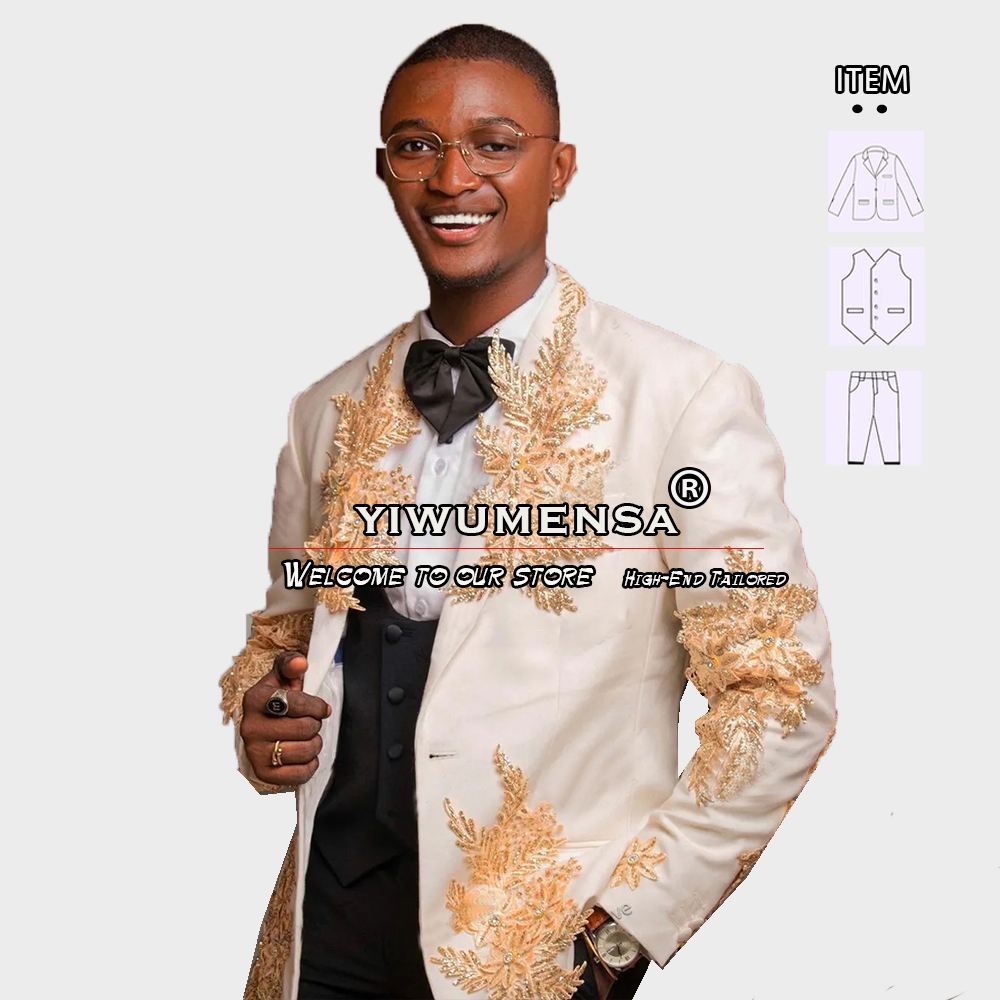 Customized 3 Pieces Suits Men  - огляд і ціна Men'S Vintage Formal Wear
