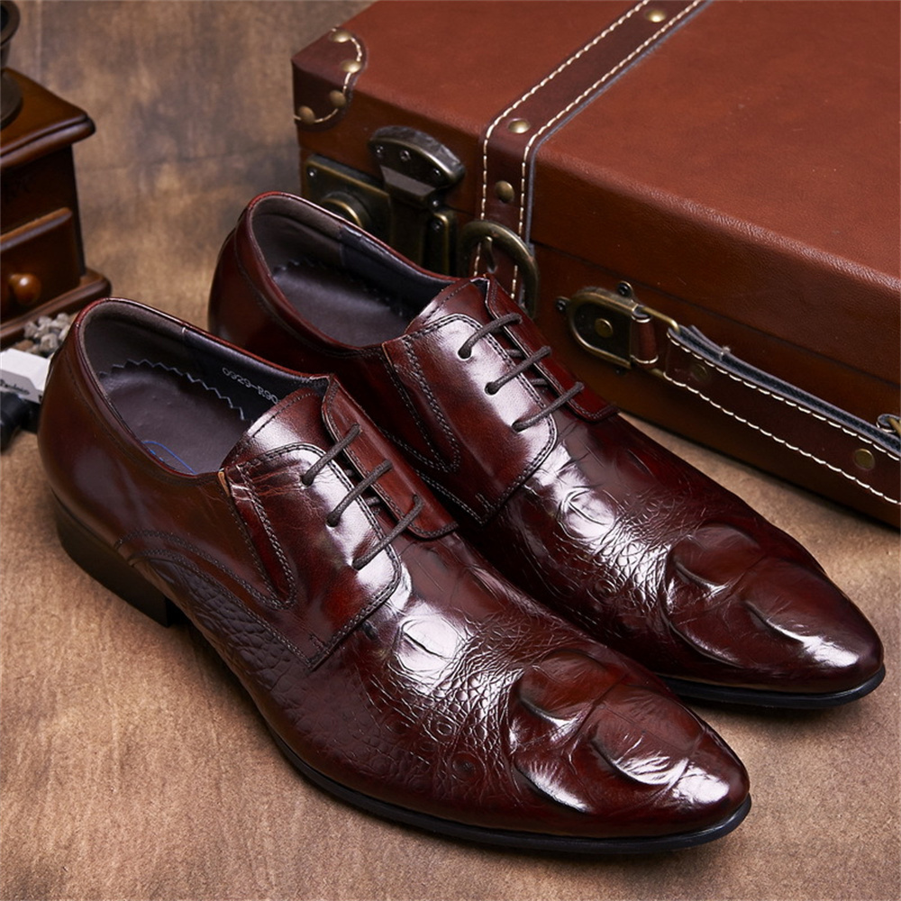 Cowhide Embossed Crocodile Pat - огляд і ціна Men'S Formal Style