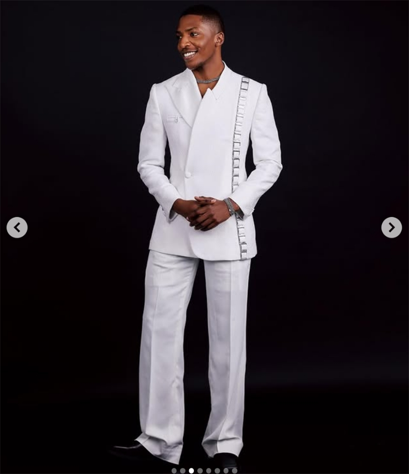 White Fashion Men Suit Set 2 P - огляд і ціна Men Formal Wear With Coat