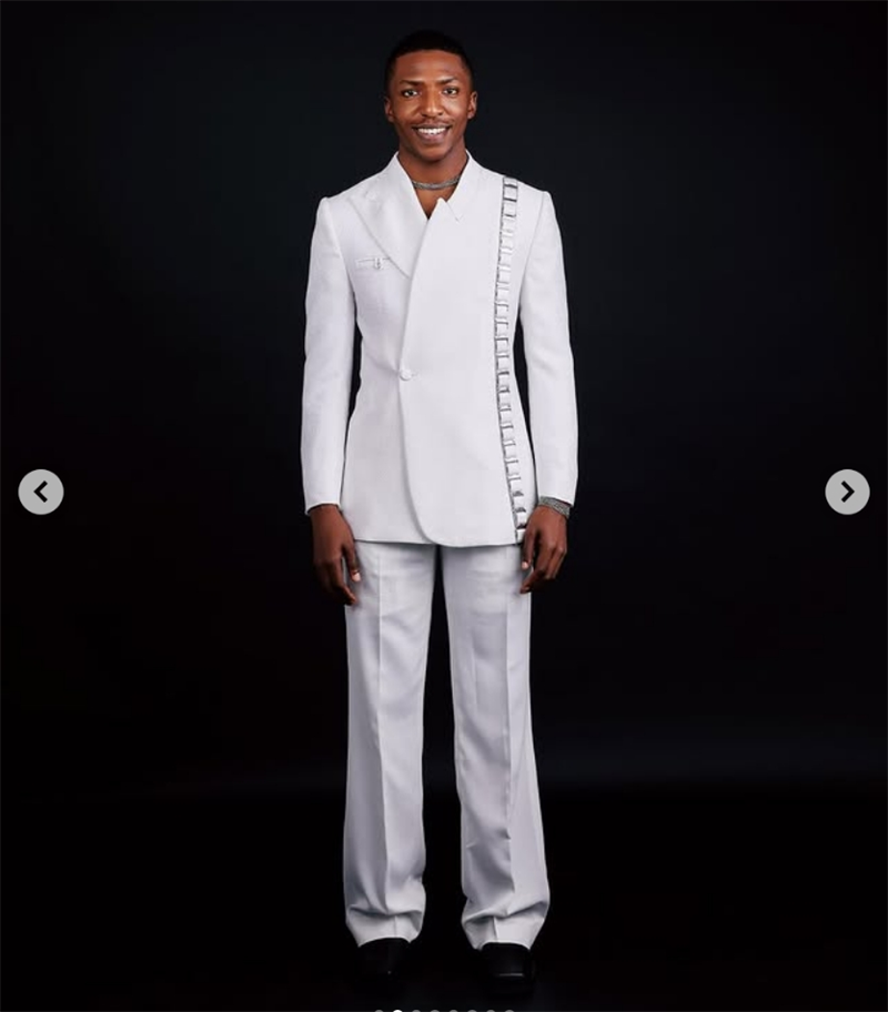White Fashion Men Suit Set 2 P - огляд і ціна Men Formal Wear With Coat