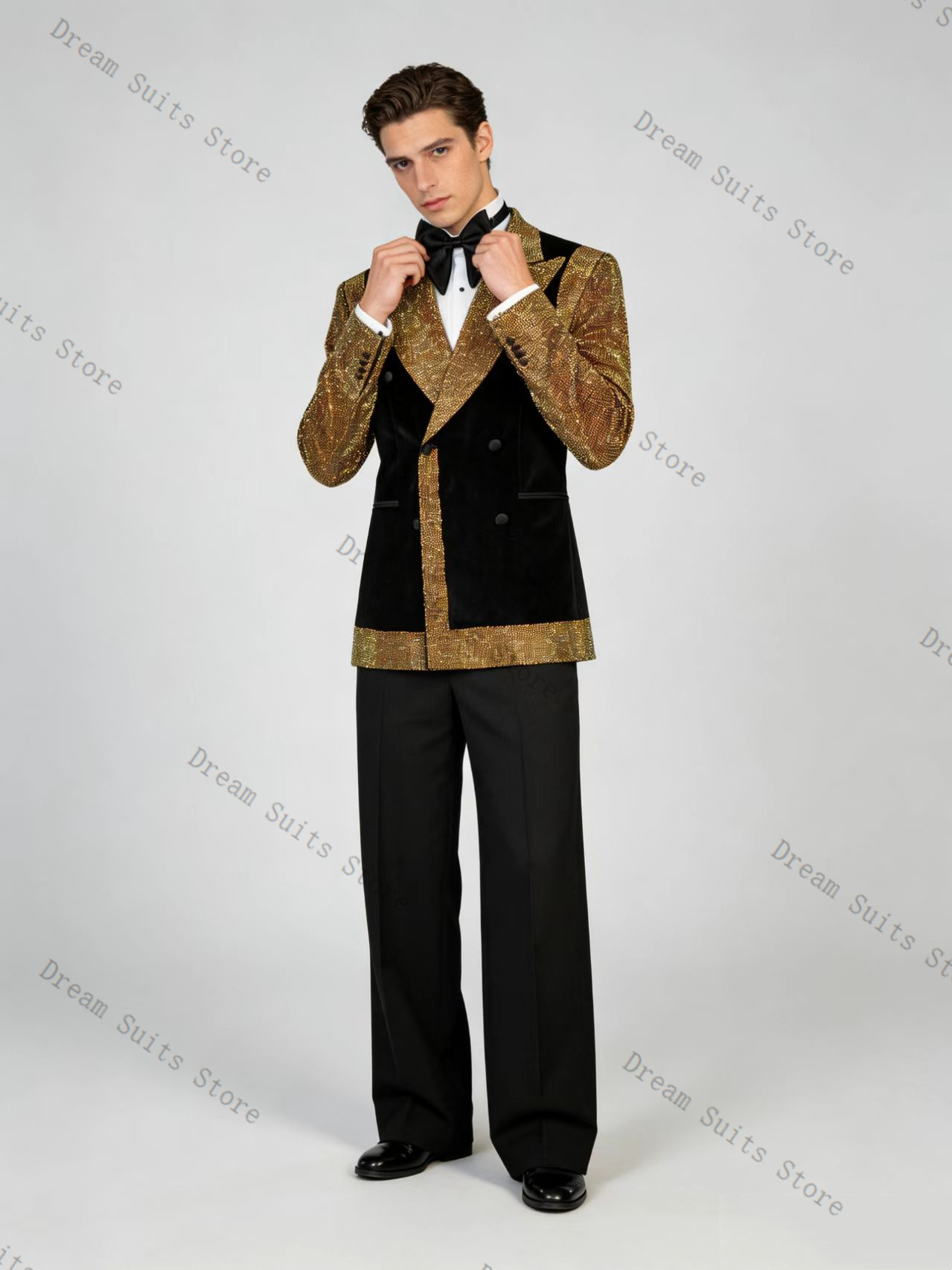 Golden Crystals Men Suit Set 2 - огляд і ціна Men Formal Wear With Coat