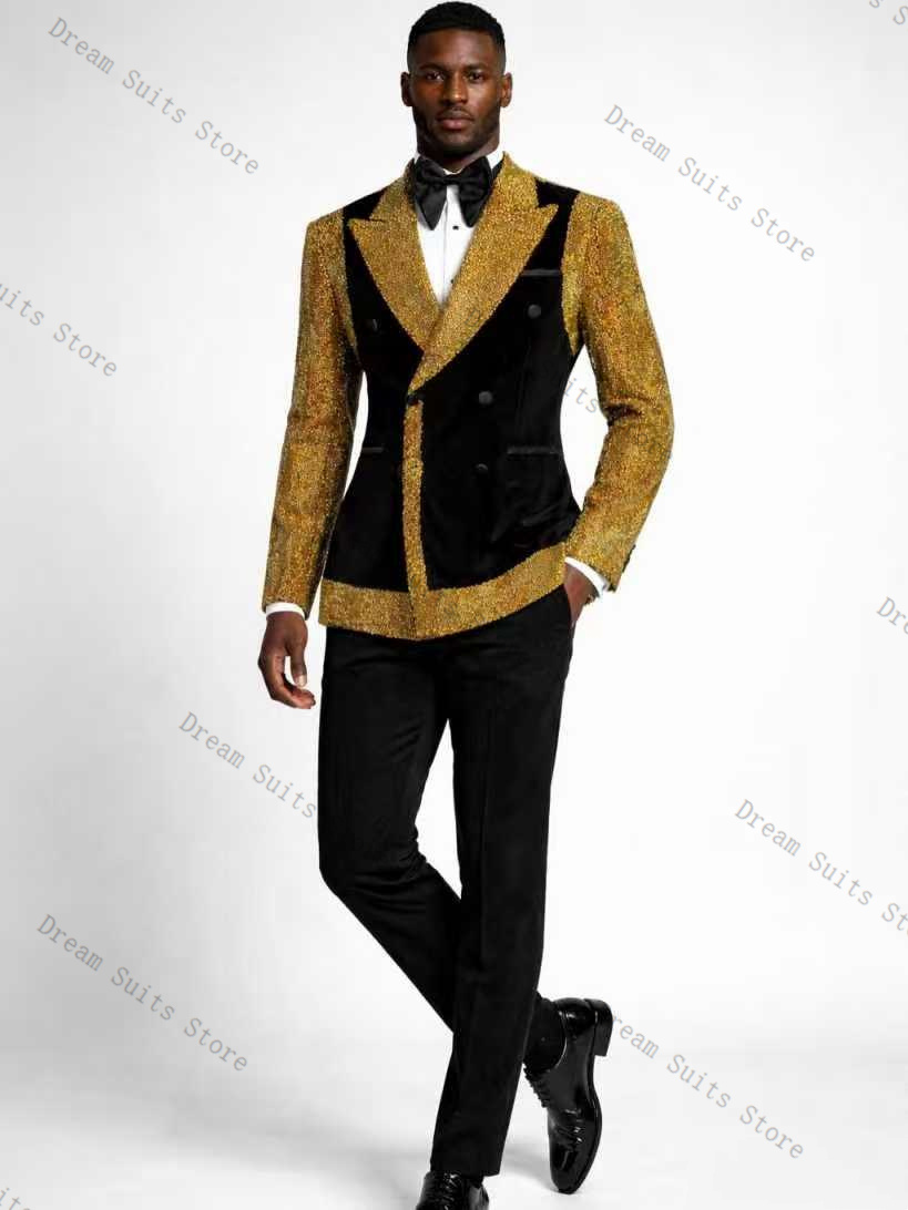 Golden Crystals Men Suit Set 2 - огляд і ціна Men Formal Wear With Coat
