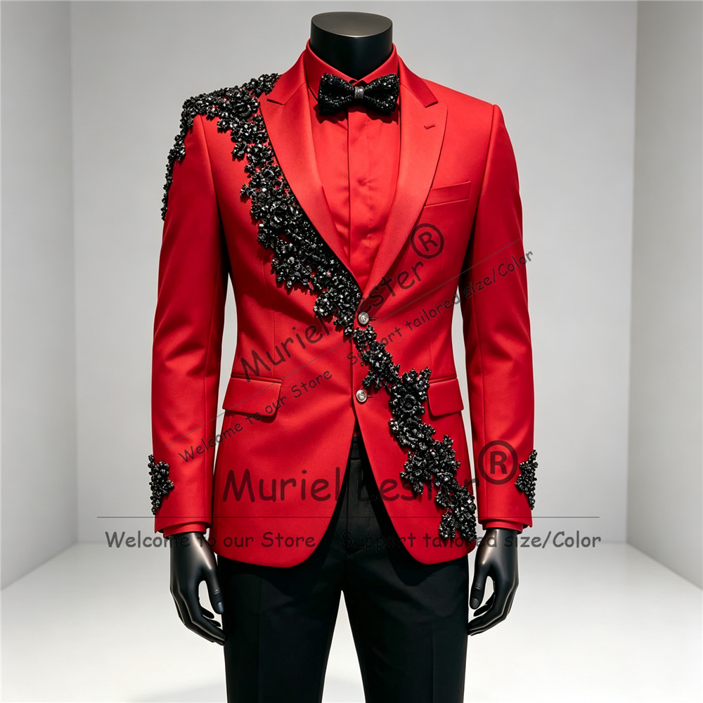 Luxury Diamond Beaded Suits Se - огляд і ціна Men Formal Wear Clothes